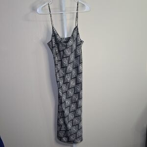 Banana Republic Black and White Sheath Midi‎ Dress